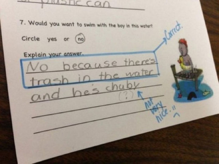 18 Kids Wrote the Wrong Test Answer but Get an A+ for Humor