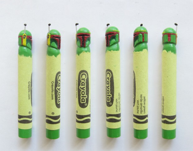 Wax Nostalgic Carved Crayons by Hoang Tran - Boba Fett