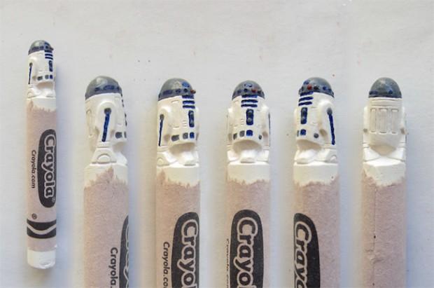 Wax Nostalgic Carved Crayons by Hoang Tran - R2-D2