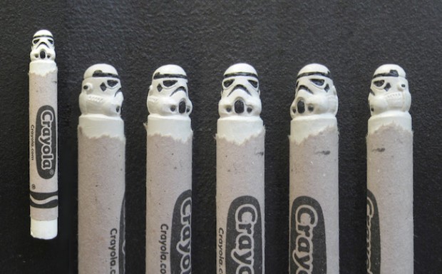 Wax Nostalgic Carved Crayons by Hoang Tran - Stormtrooper