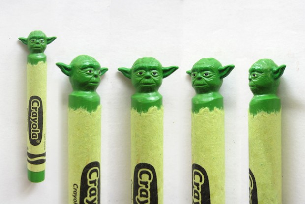 Wax Nostalgic Carved Crayons by Hoang Tran - Yoda