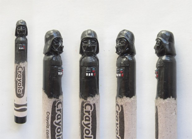 Wax Nostalgic Carved Crayons by Hoang Tran - Darth Vader