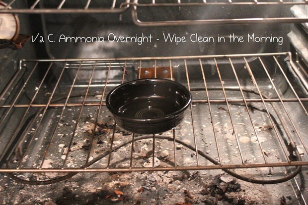 Clean your oven with simple ammonia.