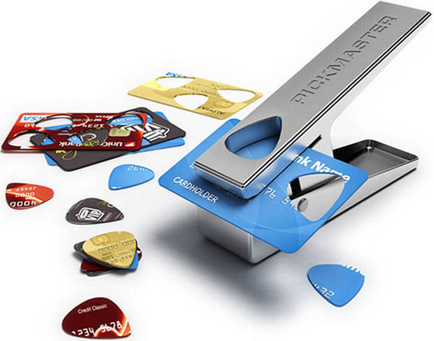 Instead of throwing out expired credit cards, turn them into guitar picks.