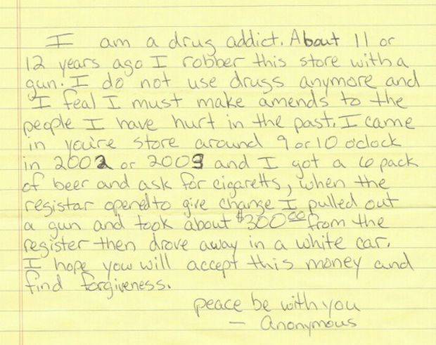 A Drug Addict Robbed a Store but Decided to Do the Right Thing - a Decade Later