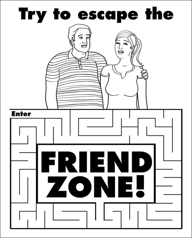 Coloring Books for Grownups - Try to escape the friend zone!