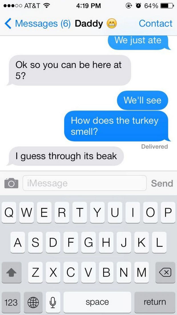 17 Funny Texts from Parents - Technically, he's right!