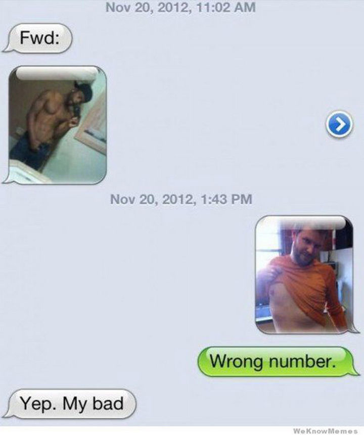 16 Funny Wrong Number Texts - Yep, my bad indeed.