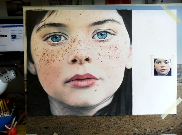 25 Amazingly Realistic Art Paintings - Amy Robins - Colored pencil on cartridge paper