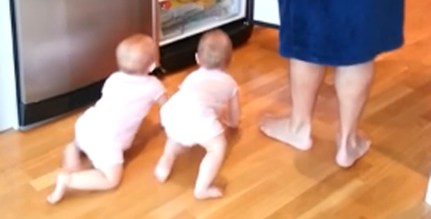 Dad Tries to Start Breakfast but His Twins Have Their Own Agenda. This Is Hilarious.