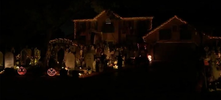 Homeowner Creates Halloween Light Show Synched to Queen.