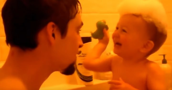 These Fathers Were Caught Off Guard during Their Baby's Bath Time.