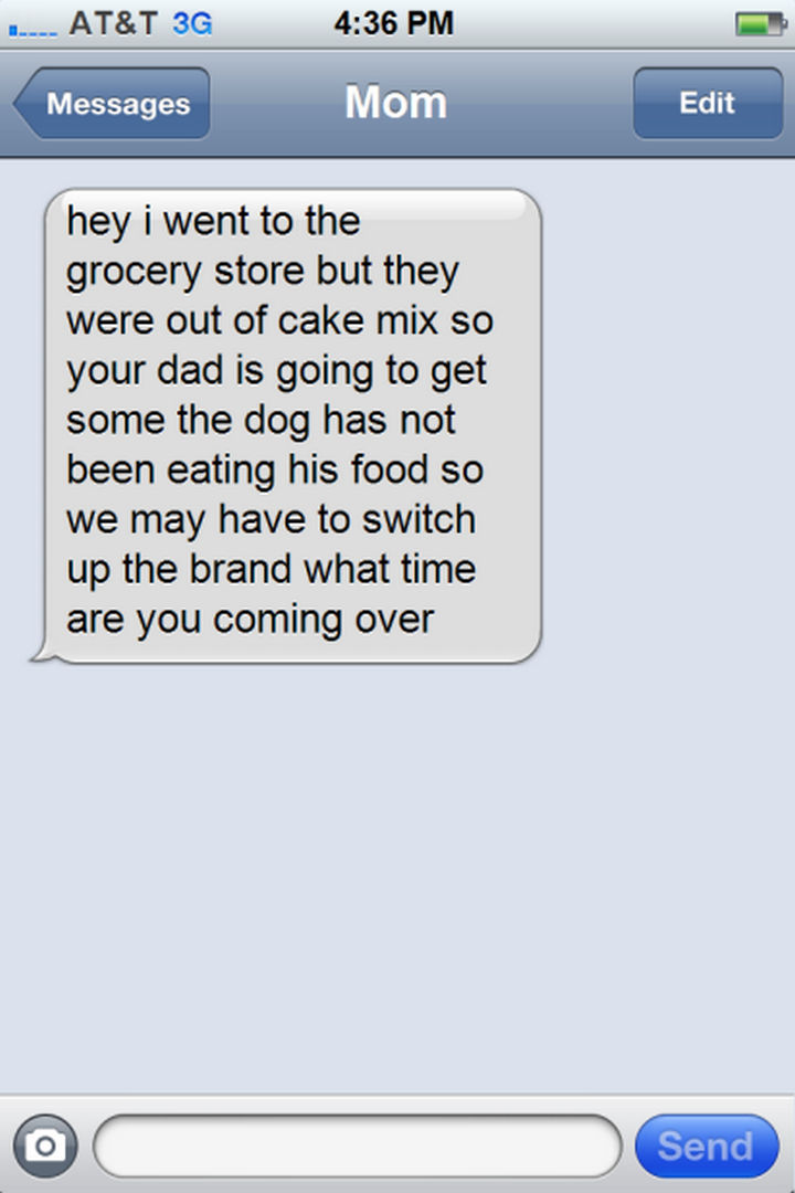 14 Funny Mom Texts - Run on sentences are easier to type...