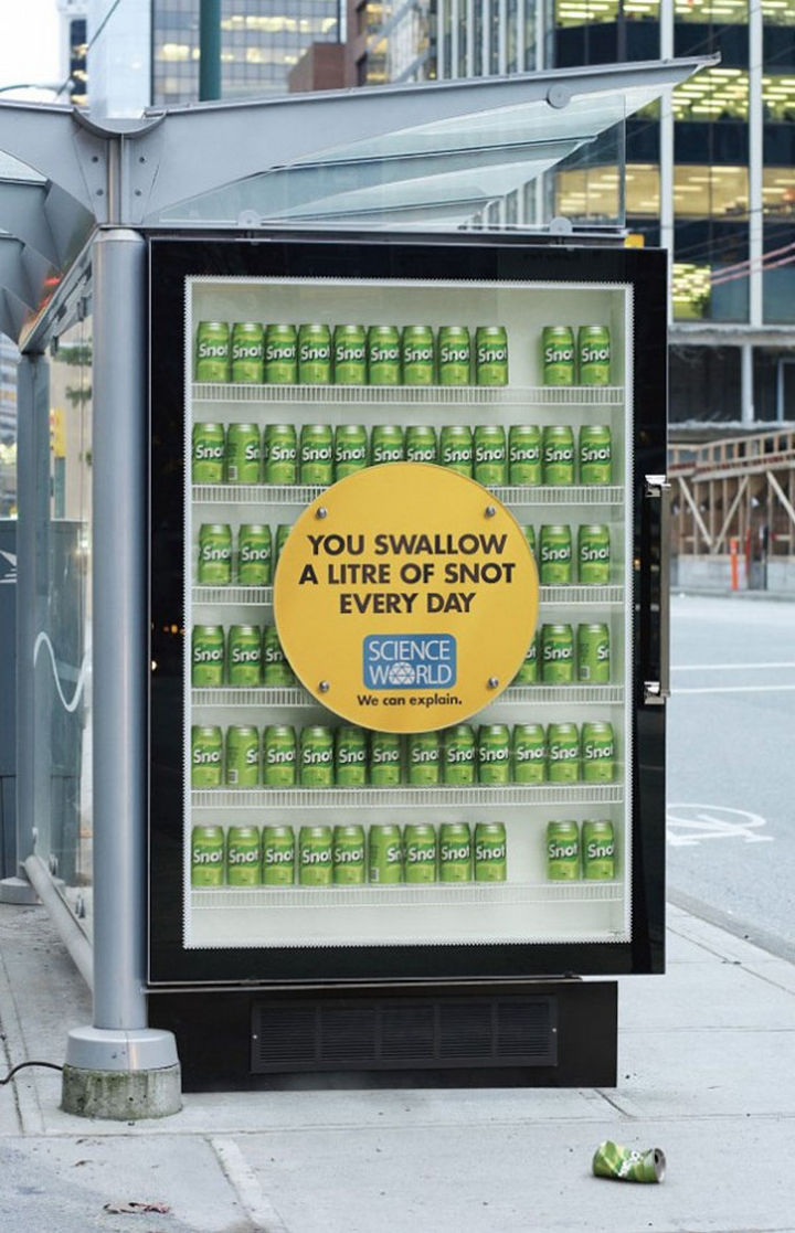 You swallow a litre of snot every day.