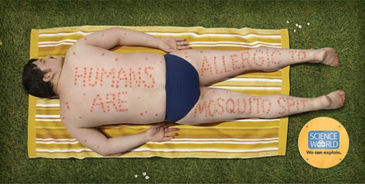 20 Billboards with Science Facts - Humans are allergic to mosquito spit.
