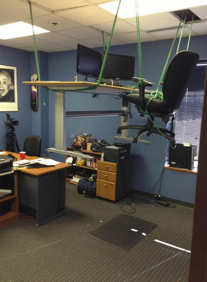 25 Office Pranks - If your co-worker is a thrill seeker.