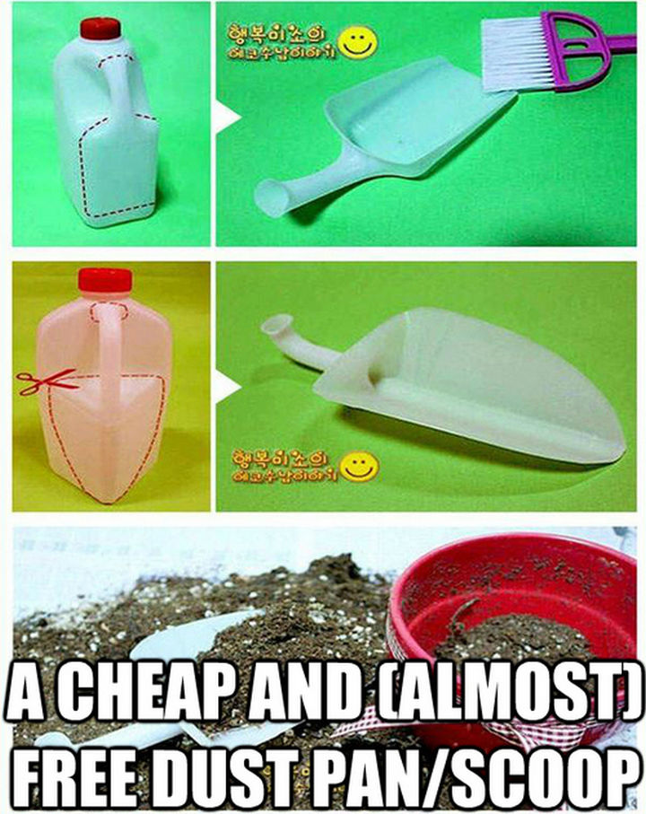 52 Cleaning and Life Hacks - A cheap and almost free pan/scoop.