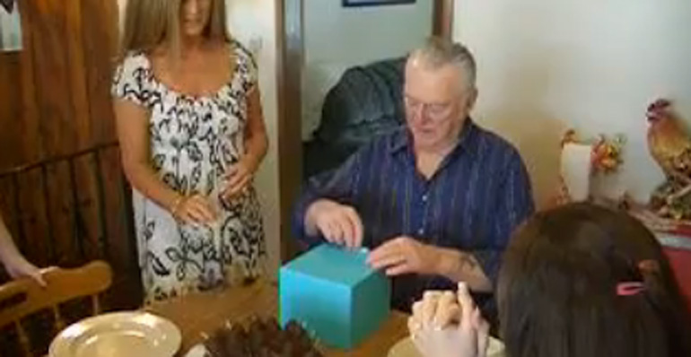 Grandpa Gets a Puppy for His Birthday Present and Gets Emotional.