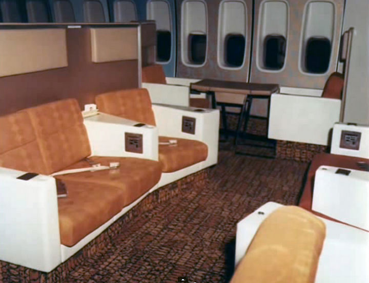 You certainly can't sit down and socialize at a table in today's planes - 2.