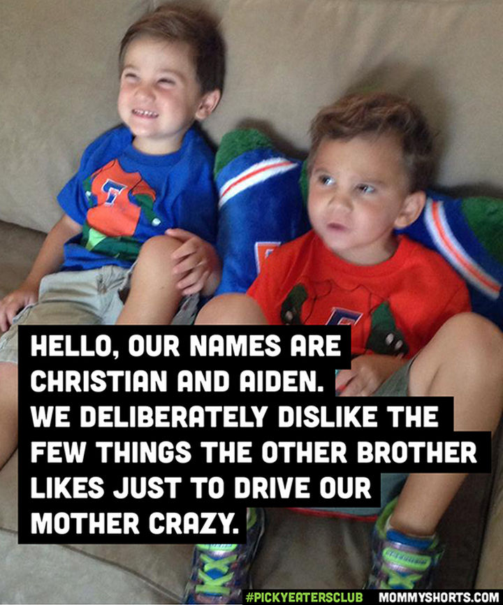 Picky Eaters Club - Hello, our names are Christian and Aiden...