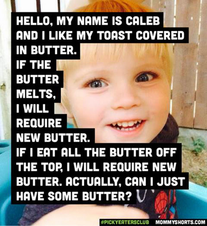 Picky Eaters Club - Hello, my name is Caleb...