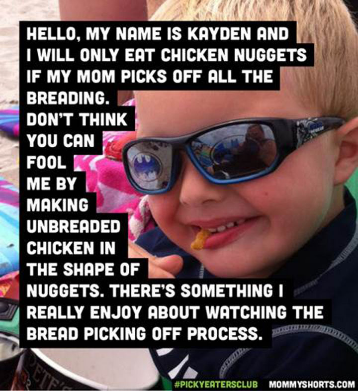 Picky Eaters Club - Hello, my name is Kayden...