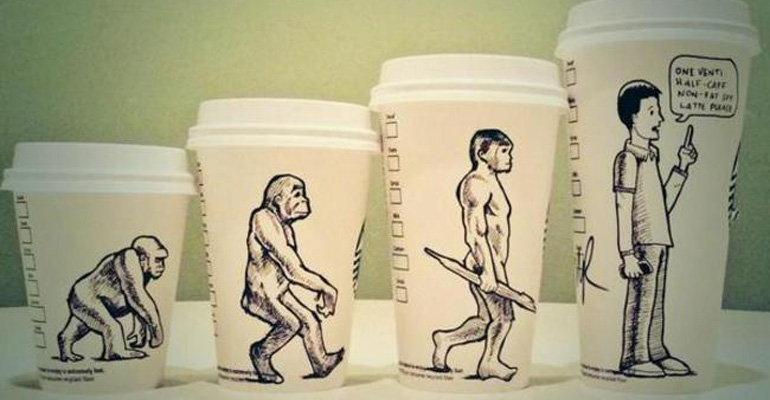 This Cartoonist Turns Used Coffee Cups into Works of Arts. And They’re Hilarious.