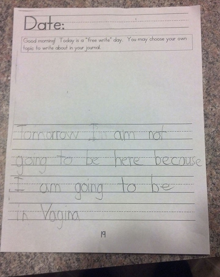 18 Funny Spelling Mistakes - "I am going to be in VIRGINIA?"