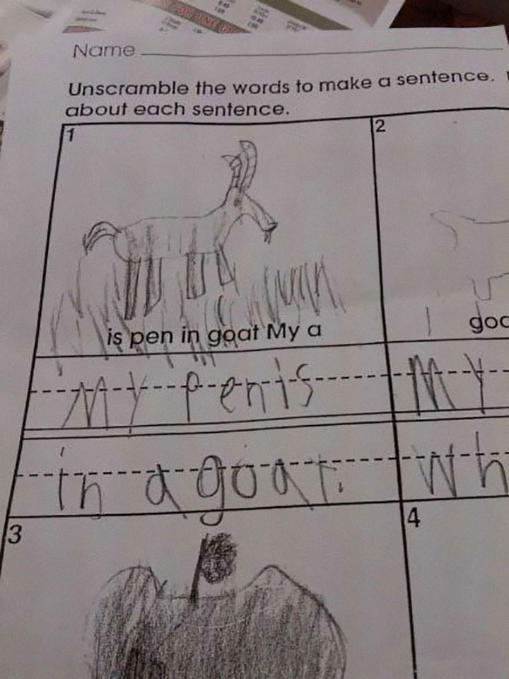 18 Funny Spelling Mistakes - "My goat is in a PEN?"