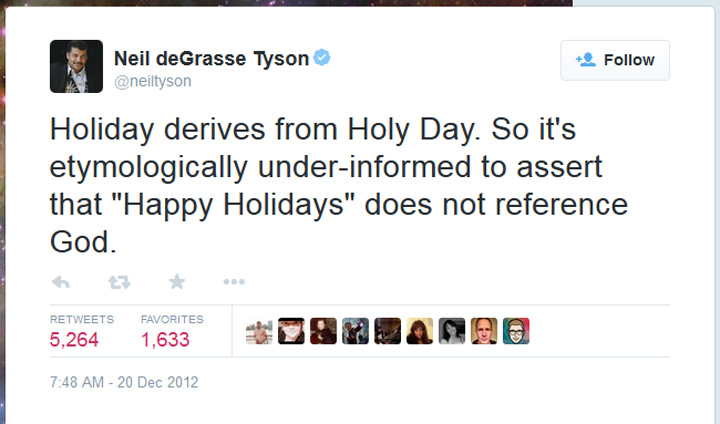 Neil DeGrasse Tyson Wins Christmas With This Epic Tweet