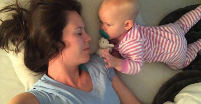 Mom Tries to Get Some Rest but Her Baby Reminds Her That Only She Can Sleep like a Baby.
