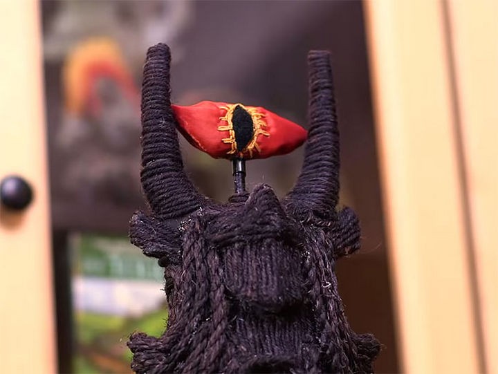 The Eye of Sauron is hand sewn and contains catnip.