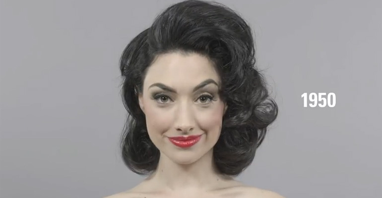 View 100 Years worth of Beauty Trends in Only a Minute.
