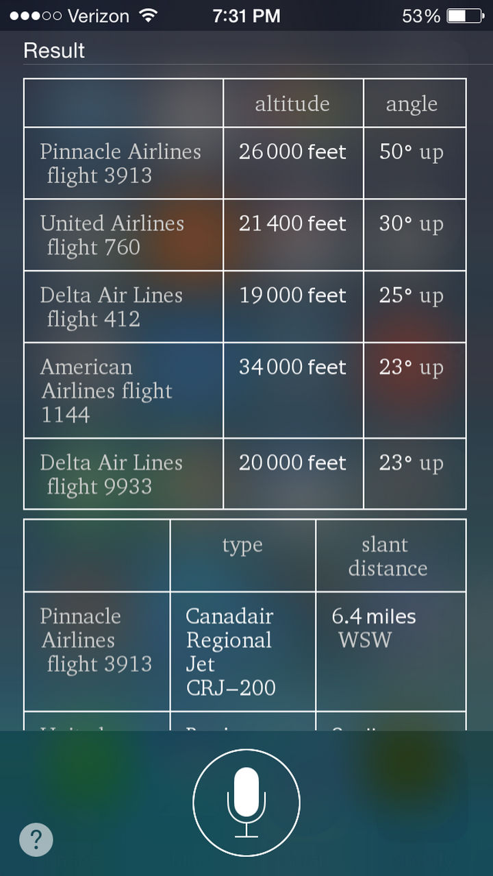 19 iPhone Tips and Tricks - Get a list of airplanes that are flying above your location.