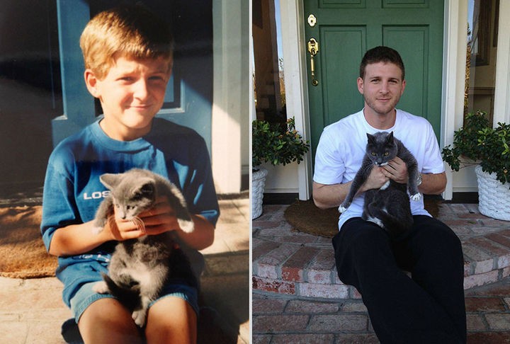 24 Before and After Photos of Pets and Their Humans - 17 year difference.