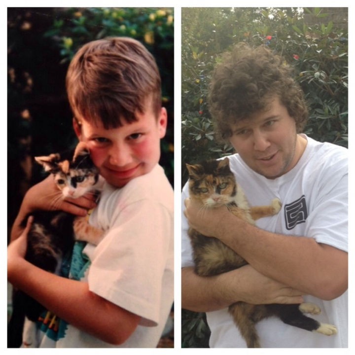 24 Before and After Photos of Pets and Their Humans - 21 year difference!