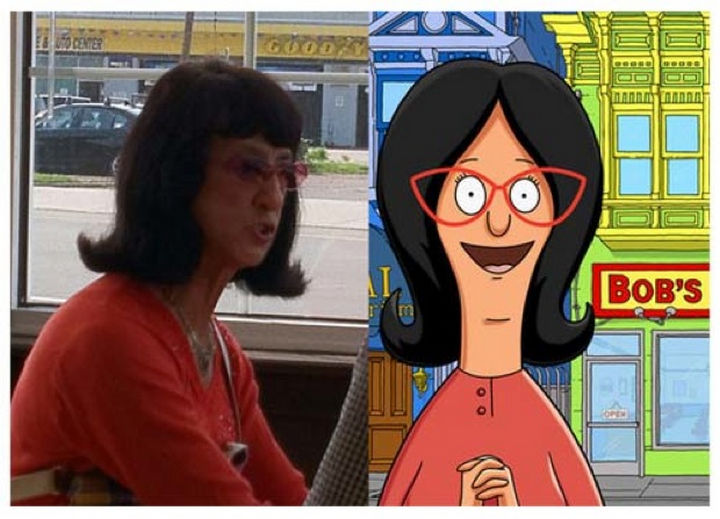 25 People That Look Like Cartoon Characters In Real Life - Linda Belcher of Bob's Burgers.