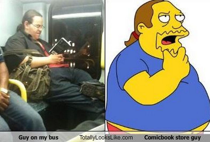 25 People That Look Like Cartoon Characters In Real Life - Comic Book Guy of The Simpsons.