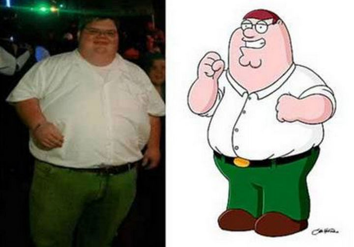 25 People That Look Like Cartoon Characters In Real Life - Peter Griffin of Family Guy.