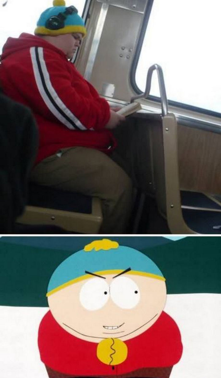 25 People That Look Like Cartoon Characters In Real Life - Cartman of South Park.