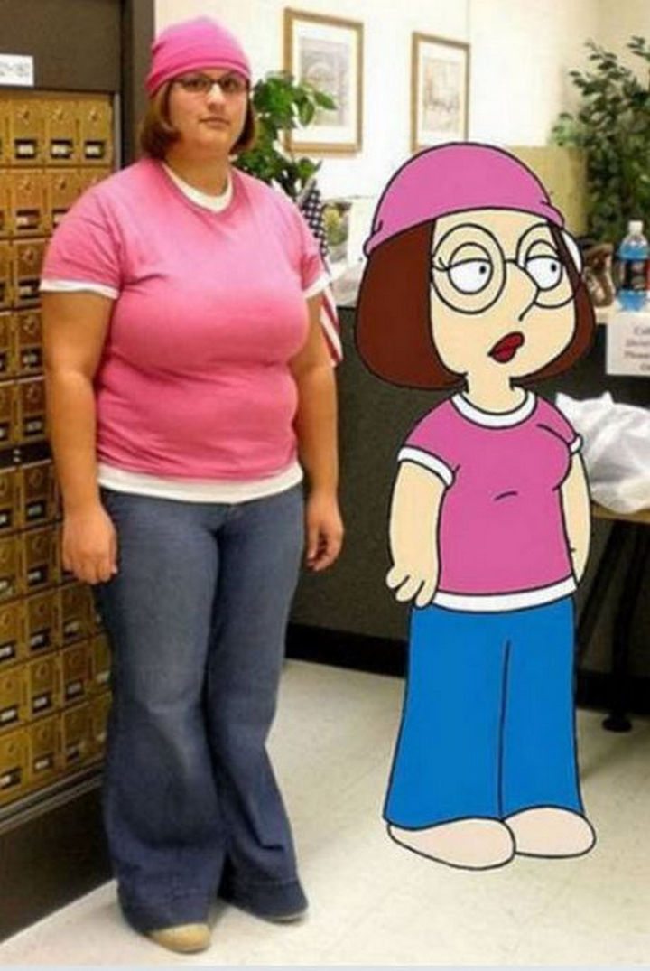 25 People That Look Like Cartoon Characters In Real Life - Meg Griffin of Family Guy.