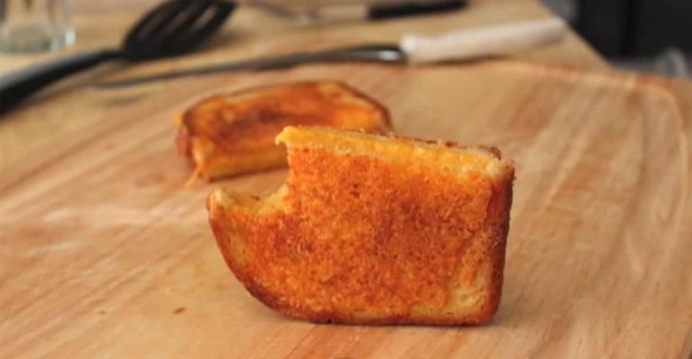 This Grilled Cheese Sandwich Has Cheese on the Inside and the Outside and It Tastes Incredible