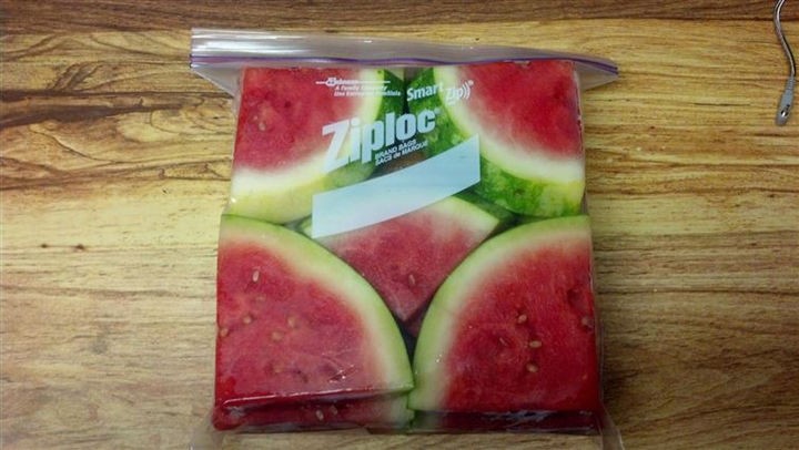 19 Photos Perfectionists Will Love - Perfectly stored watermelon.