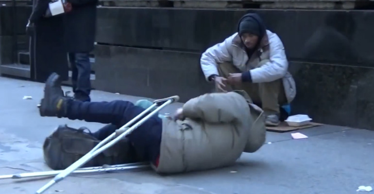 When a Homeless Man Falls down, You’ll Be Surprised by What Happens Next.