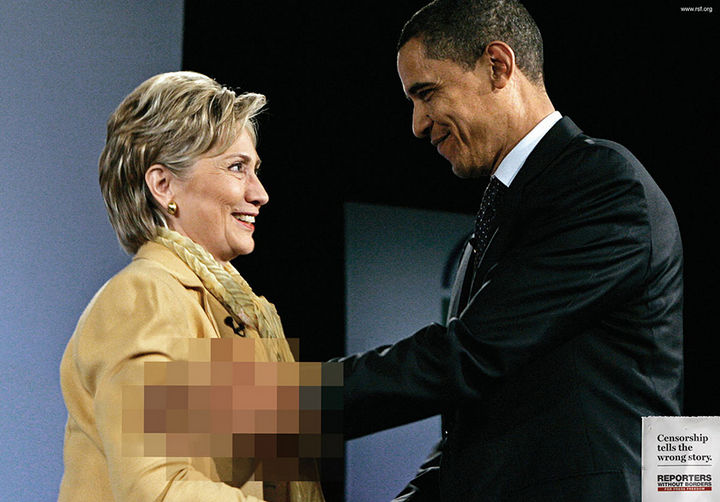 36 Social Awareness Posters - Reporters Without Borders: Censorship tells the wrong story.