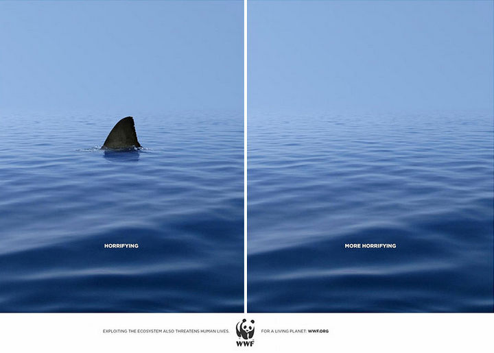 36 Social Awareness Posters - World Wildlife Fund (WWF): Horrifying vs. More Horrifying.