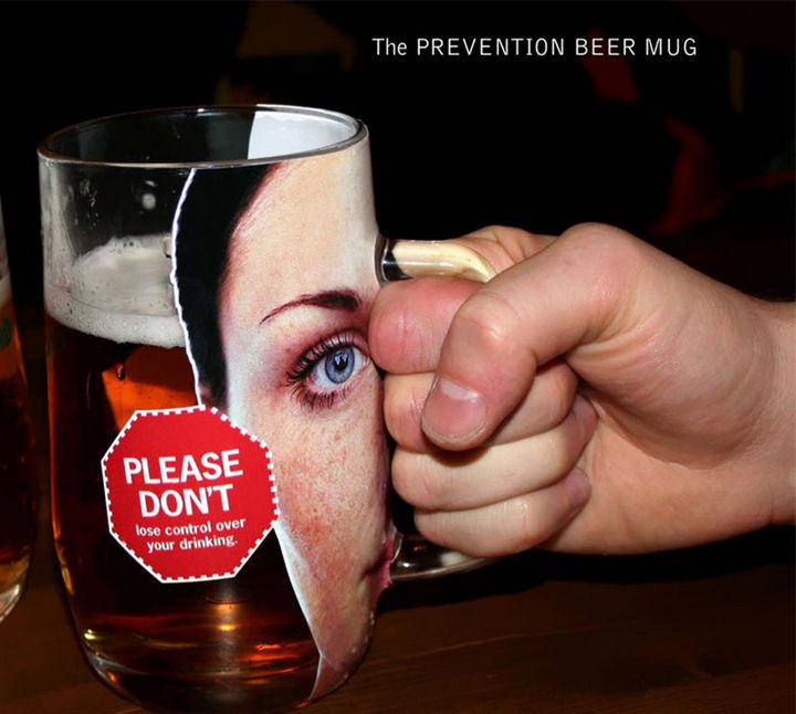 36 Social Awareness Posters - The Prevention Beer Mug: Please Don’t Lose Control Over Your Drinking.