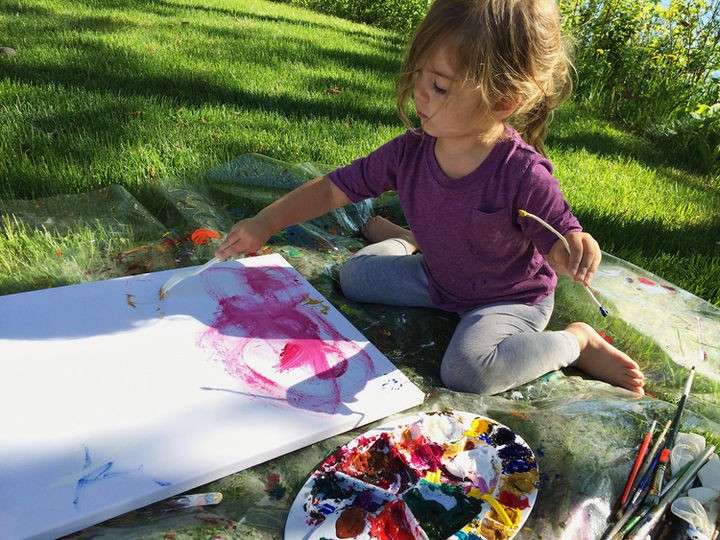 Cosette paints on her own time and her parents want to keep it fun for her.