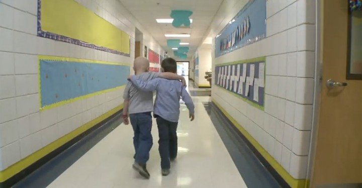 First Grader Does Something Special for His Friend with Cancer.