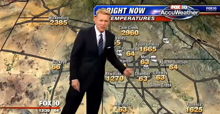Weather Map Had a Technical Glitch but This Weatherman Handled It with Style